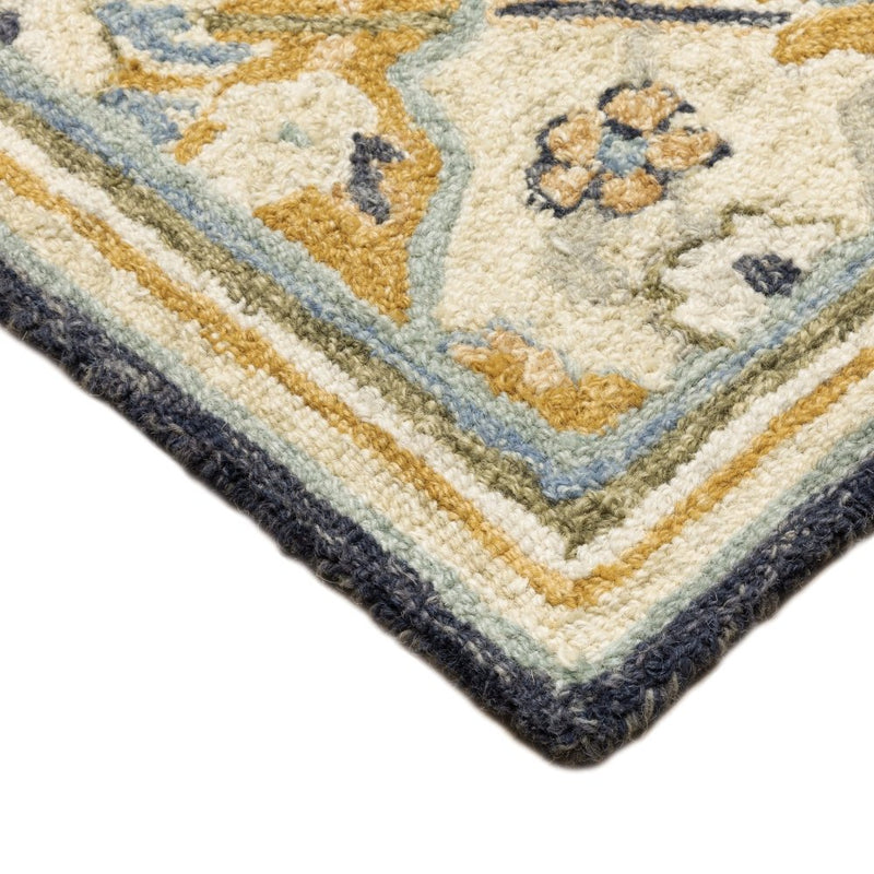 ORIENTAL WEAVERS Alfresco 28406 Vintage Geometric Wool Indoor Area Rectangle Rug In Navy (SAK08571)