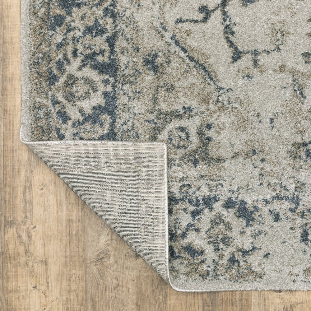 Oriental Weavers Alton 002W9 Gray Vintage Medallion Polyester Indoor Area Rectangle Rug (SAK15632)