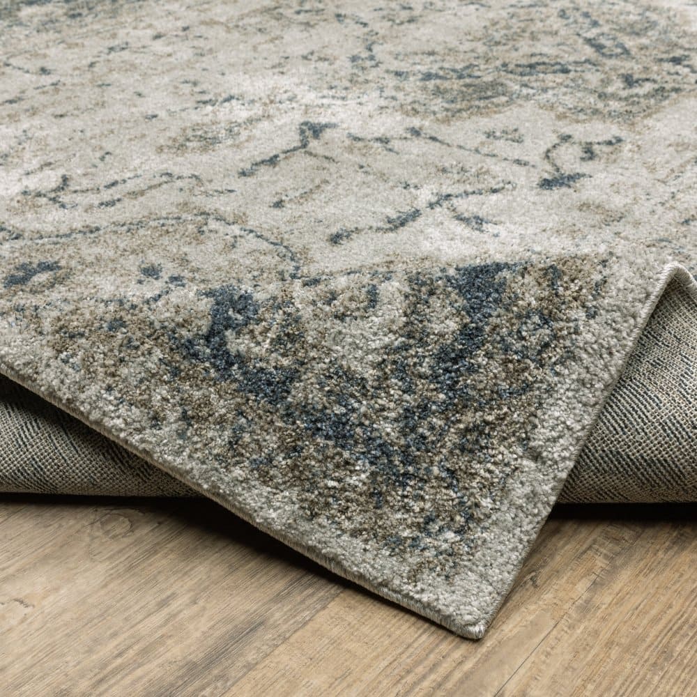 Oriental Weavers Alton 002W9 Gray Vintage Medallion Polyester Indoor Area Rectangle Rug (SAK15632)