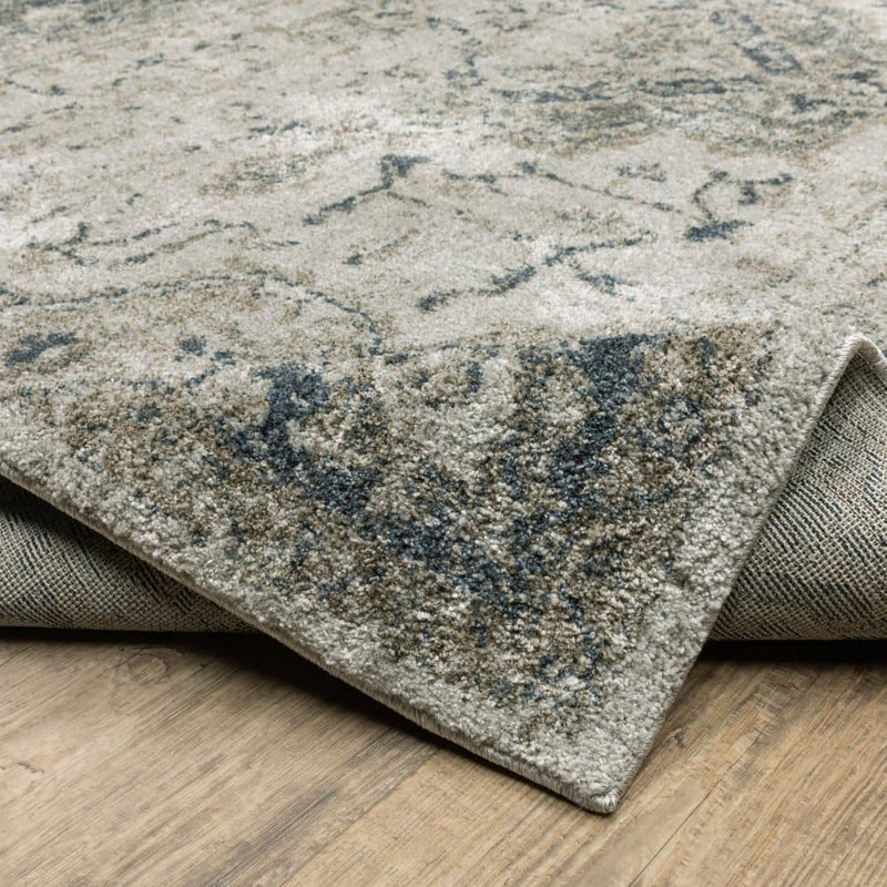ORIENTAL WEAVERS Alton 002W9 Gray Vintage Medallion Polyester Indoor Area Rectangle Rug (SAK15632)