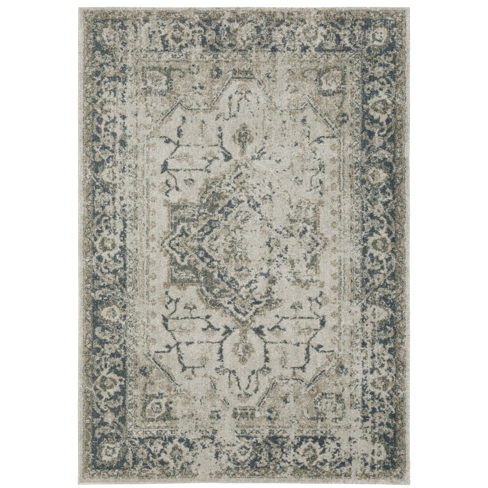 Oriental Weavers Alton 002W9 Gray Vintage Medallion Polyester Indoor Area Rectangle Rug (SAK15632)