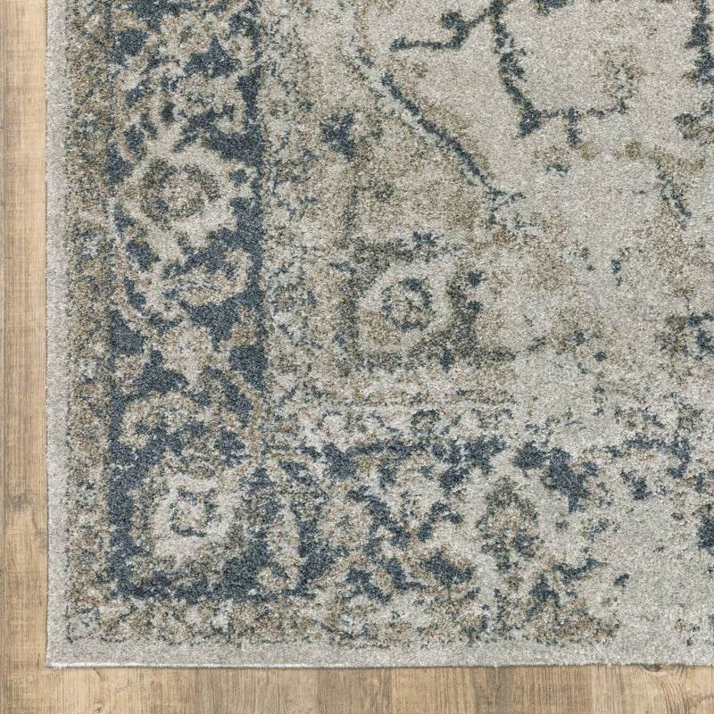 ORIENTAL WEAVERS Alton 002W9 Gray Vintage Medallion Polyester Indoor Area Rectangle Rug (SAK15632)