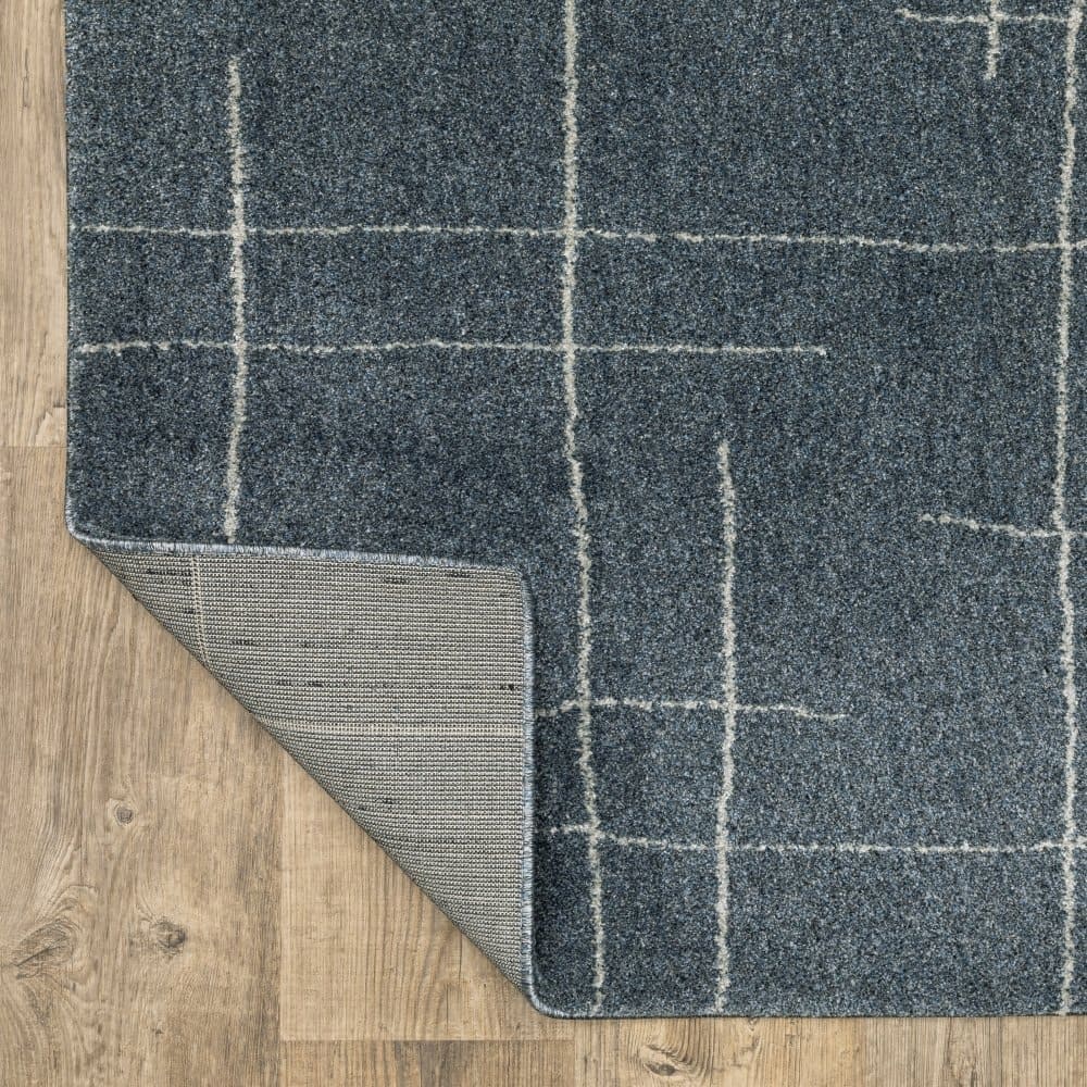 Oriental Weavers Alton 040B9 Blue Modern Geometric Polyester Indoor Area Rectangle Rug (SAK71308)