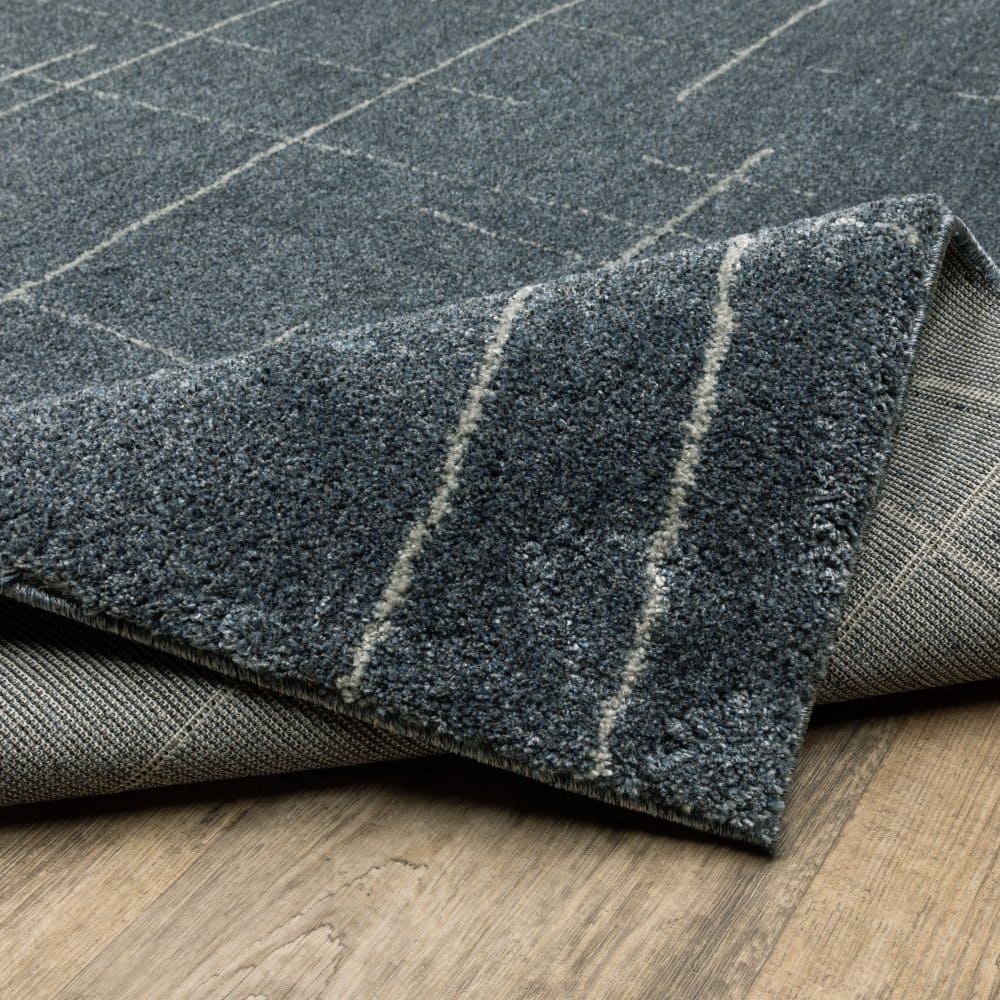 Oriental Weavers Alton 040B9 Blue Modern Geometric Polyester Indoor Area Rectangle Rug (SAK71308)