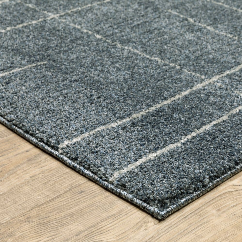 Oriental Weavers Alton 040B9 Blue Modern Geometric Polyester Indoor Area Rectangle Rug (SAK71308)