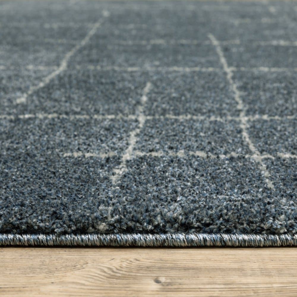 Oriental Weavers Alton 040B9 Blue Modern Geometric Polyester Indoor Area Rectangle Rug (SAK71308)