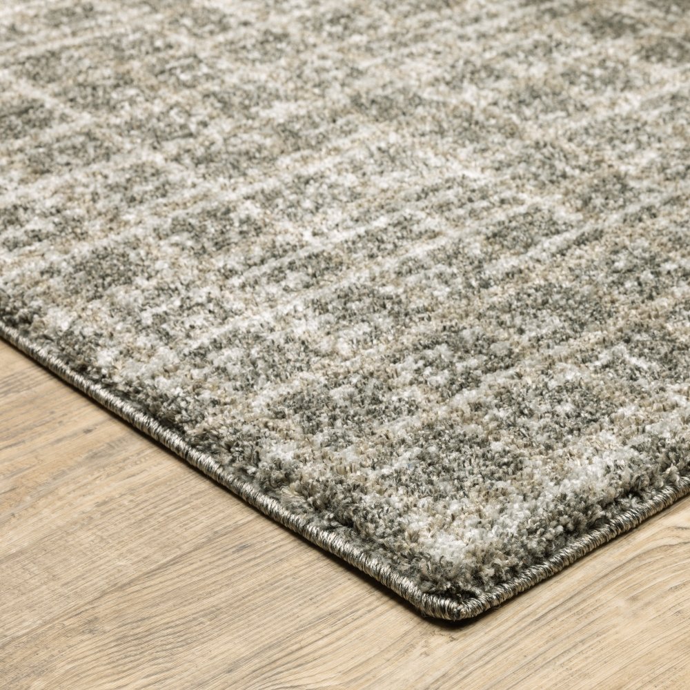 Oriental Weavers Alton 090N9 Grey Modern Plaid Polyester Indoor Area Rectangular Rug (SAK56191)