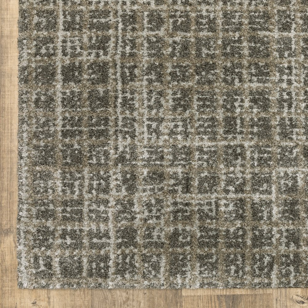 Oriental Weavers Alton 090N9 Grey Modern Plaid Polyester Indoor Area Rectangular Rug (SAK56191)