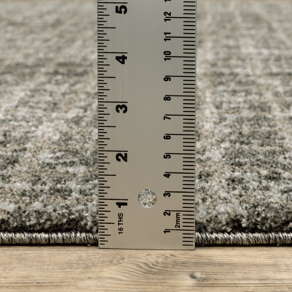 Oriental Weavers Alton 090N9 Grey Modern Plaid Polyester Indoor Area Rectangular Rug (SAK56191)