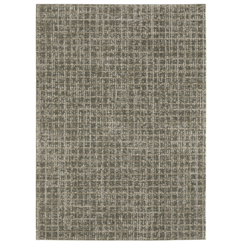 Oriental Weavers Alton 090N9 Grey Modern Plaid Polyester Indoor Area Rectangular Rug (SAK56191)