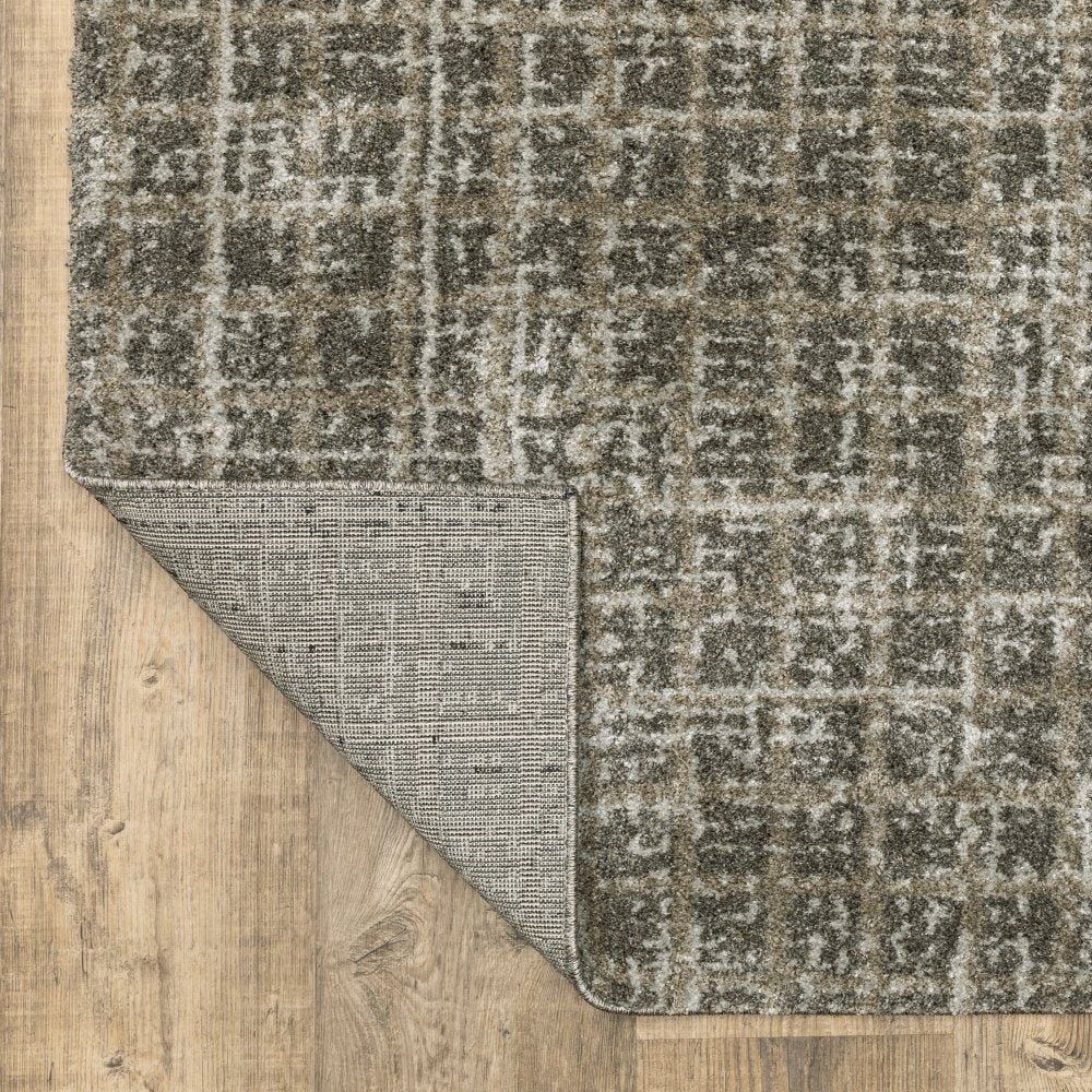 Oriental Weavers Alton 090N9 Grey Modern Plaid Polyester Indoor Area Rectangular Rug (SAK56191)
