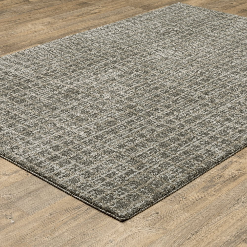 Oriental Weavers Alton 090N9 Grey Modern Plaid Polyester Indoor Area Rectangular Rug (SAK56191)