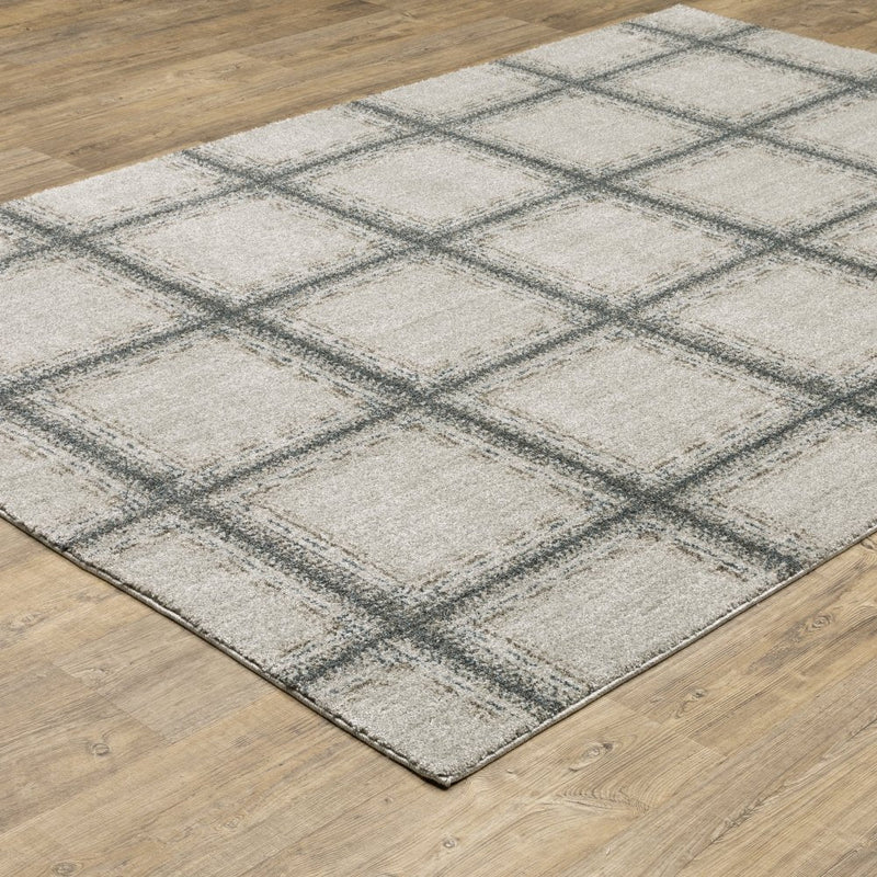 ORIENTAL WEAVERS Alton 092E9 Grey Modern Block Polyester Indoor Area Rectangular Rug (SAK13578)