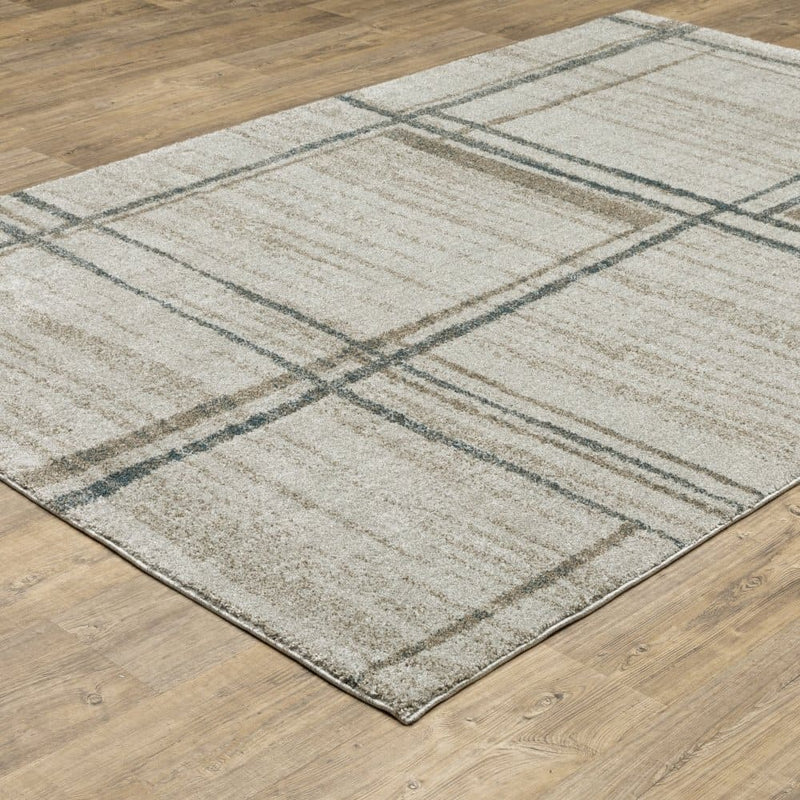 ORIENTAL WEAVERS Alton 501Z9 Grey Contemporary Block Polyester Indoor Area Rug (SAK71410)