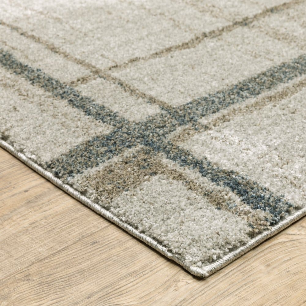 Oriental Weavers Alton 501Z9 Grey Contemporary Block Polyester Indoor Area Rug (SAK71410)
