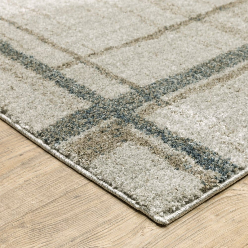 ORIENTAL WEAVERS Alton 501Z9 Grey Contemporary Block Polyester Indoor Area Rug (SAK71410)