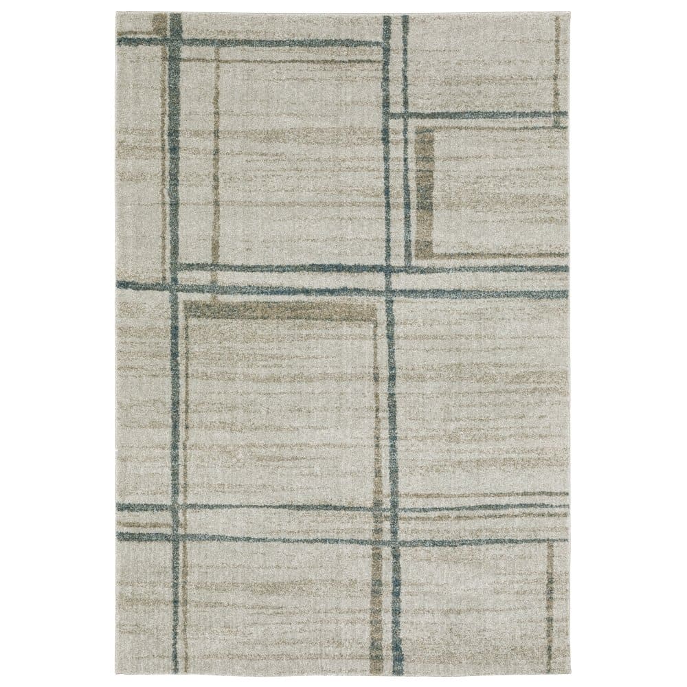 Oriental Weavers Alton 501Z9 Grey Contemporary Block Polyester Indoor Area Rug (SAK71410)