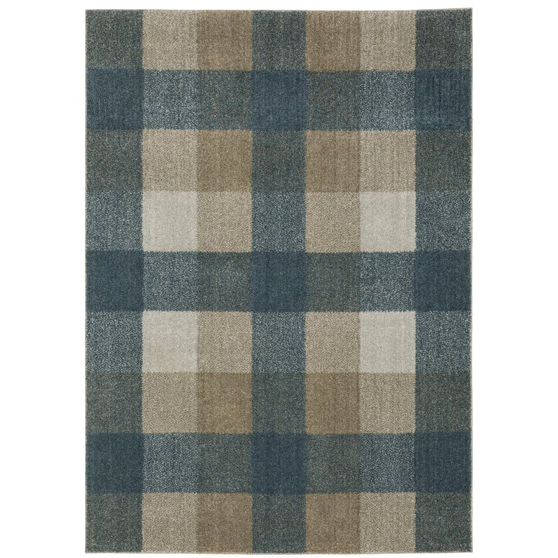 ORIENTAL WEAVERS Alton 5093X Teal Farmhouse Geometric Polyester Indoor Area Rug (SAK63910)