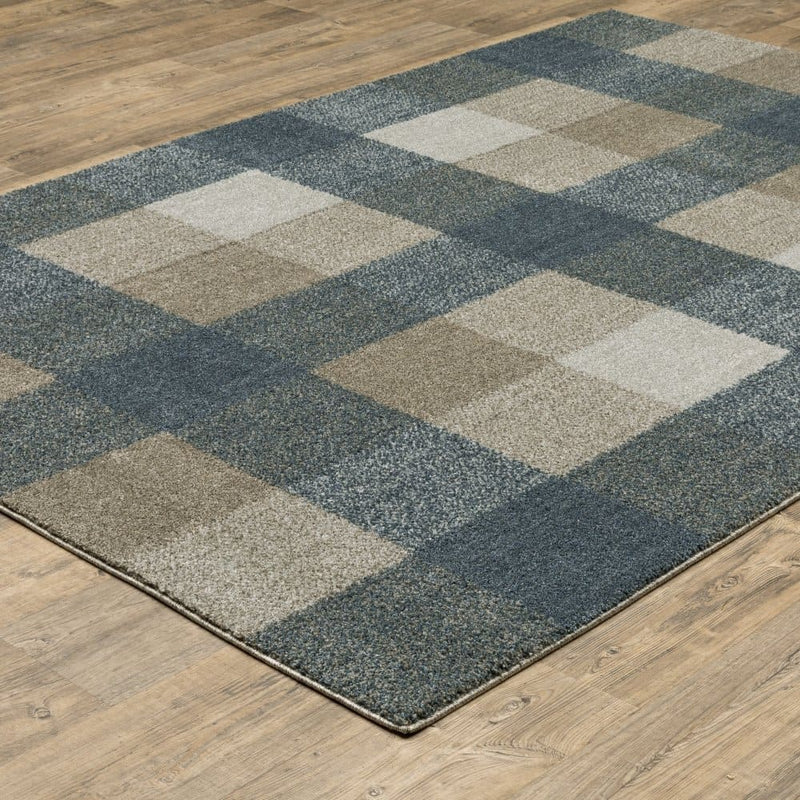 ORIENTAL WEAVERS Alton 5093X Teal Farmhouse Geometric Polyester Indoor Area Rug (SAK63910)