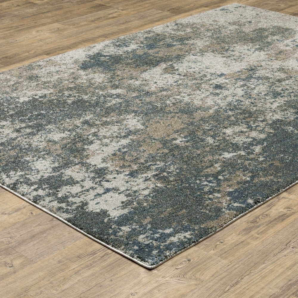Oriental Weavers Alton 531L9 Teal Modern Abstract Polyester Indoor Area Rug (SAK63812)