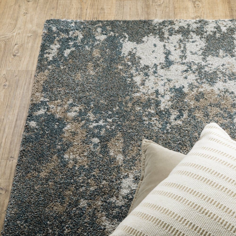 Oriental Weavers Alton 531L9 Teal Modern Abstract Polyester Indoor Area Rug (SAK63812)