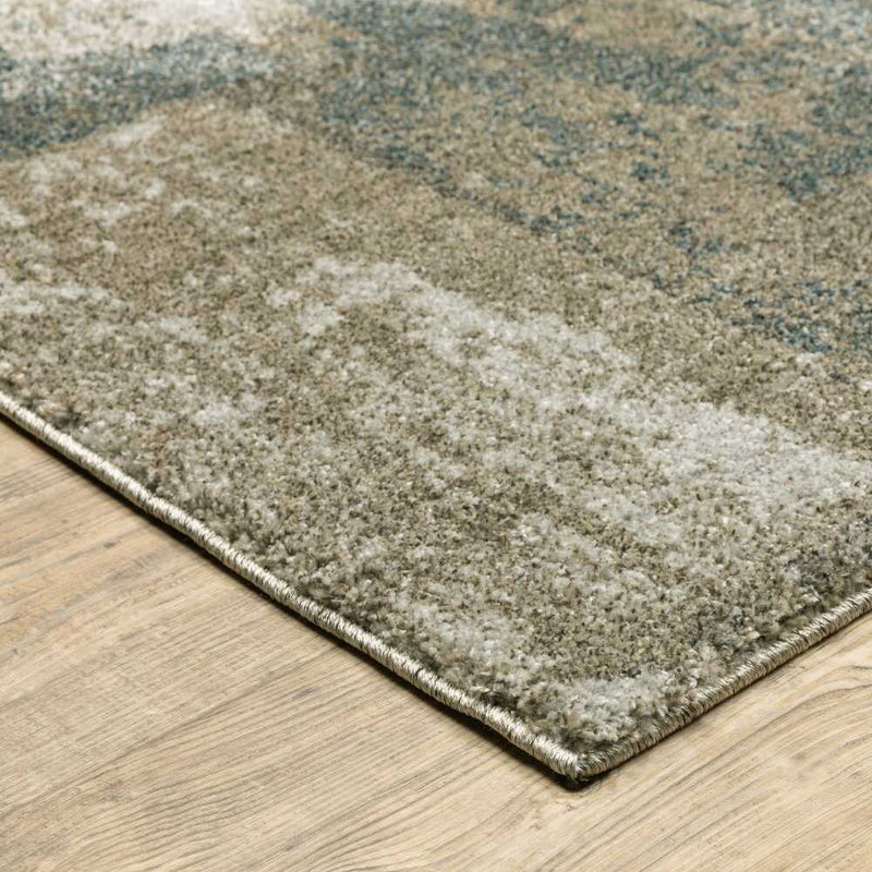 ORIENTAL WEAVERS Alton 532B9 Teal Modern Global Polyester Indoor Area Rug (SAK65813)