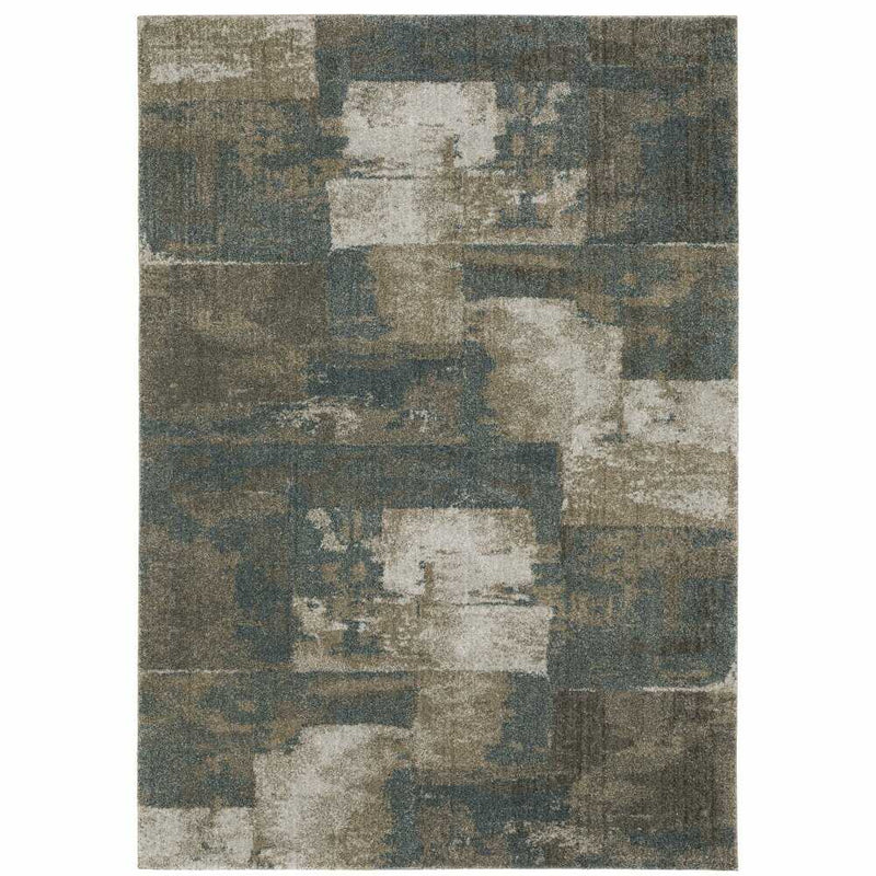 ORIENTAL WEAVERS Alton 532B9 Teal Modern Global Polyester Indoor Area Rug (SAK65813)