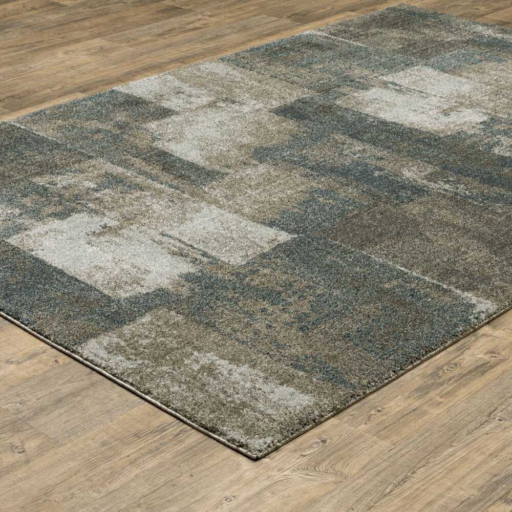 Oriental Weavers Alton 532B9 Teal Modern Global Polyester Indoor Area Rug (SAK65813)