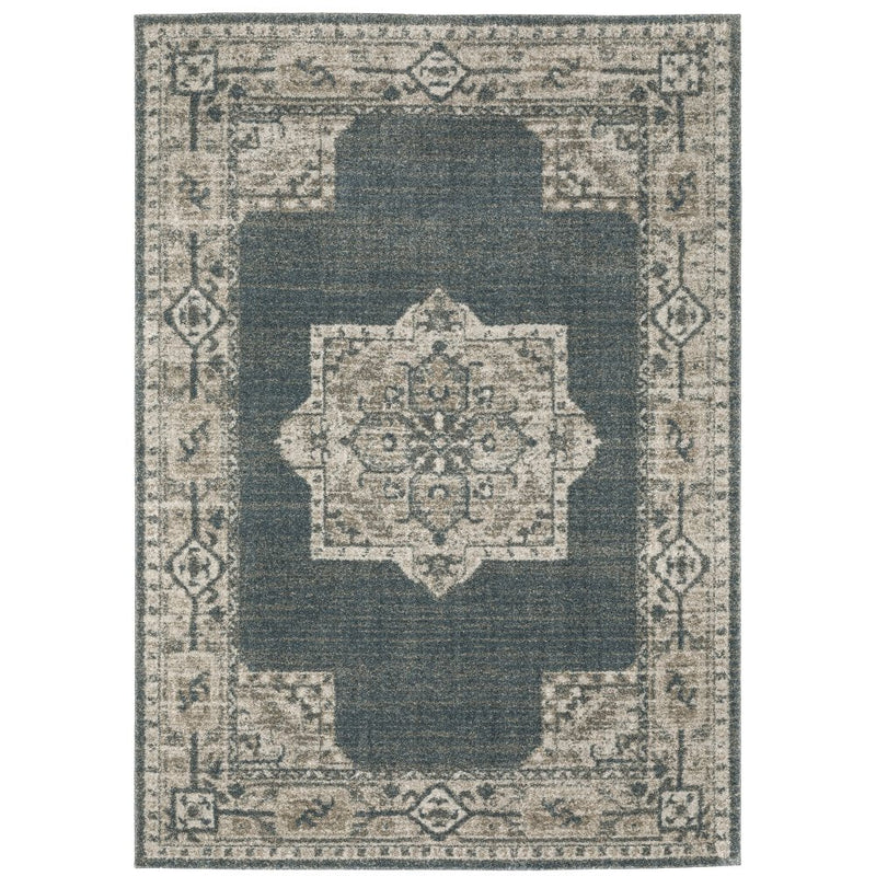 ORIENTAL WEAVERS Alton 5501B Blue Traditional Persian Polyester Indoor Area Rectangle Rug (SAK74128)