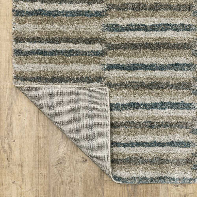 ORIENTAL WEAVERS Alton 5502D Teal Industrial Geometric Polyester Indoor Area Rug (SAK56301)