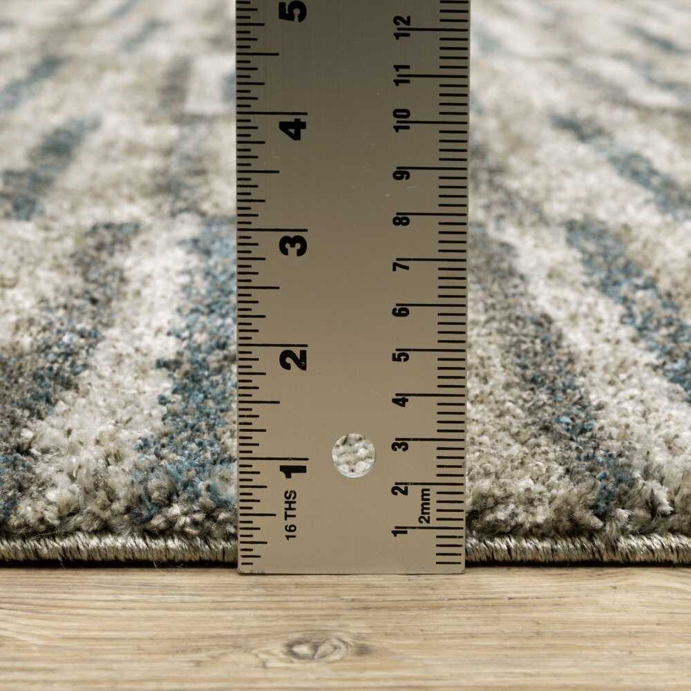 Oriental Weavers Alton 5502D Teal Industrial Geometric Polyester Indoor Area Rug (SAK56301)