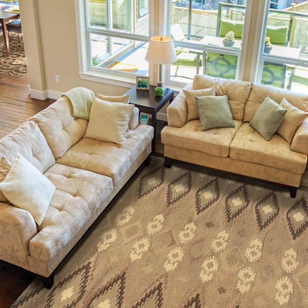 Oriental Weavers Anastasia 68001 Beige Bohemian Abstract Wool Indoor Area Rectangle Rug (SAK39015)