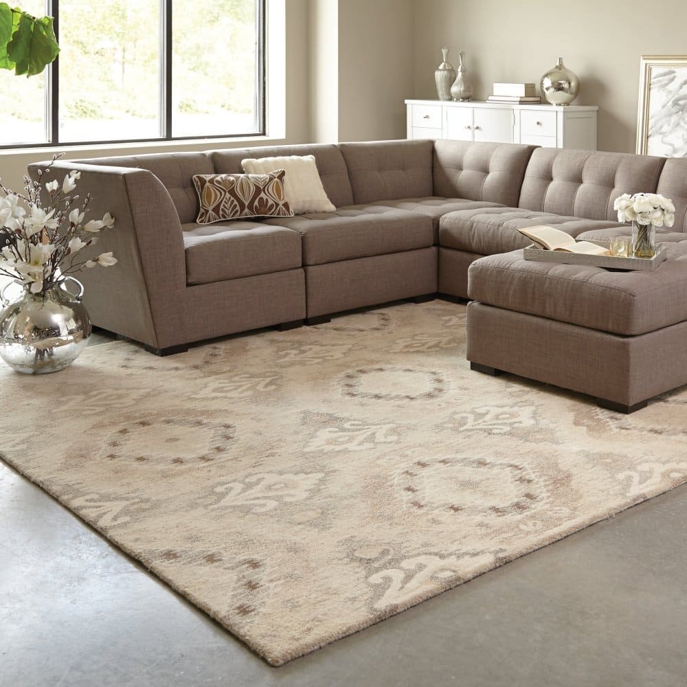 Oriental Weavers Anastasia 68003 Beige Scandinavian Abstract Wool Indoor Area Rectangle Rug (SAK89107)