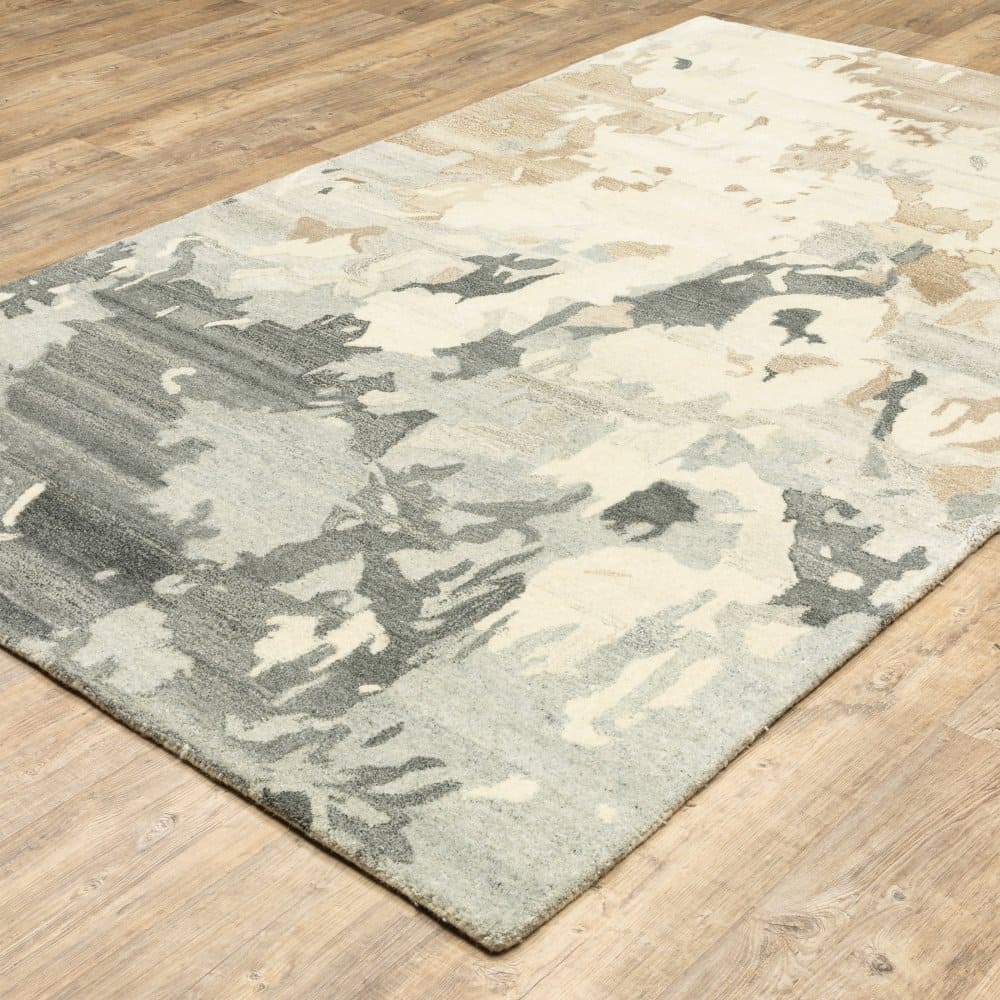 Oriental Weavers Anastasia 68009 Beige Contemporary Abstract Wool Indoor Area Rectangle Rug (SAK15753)