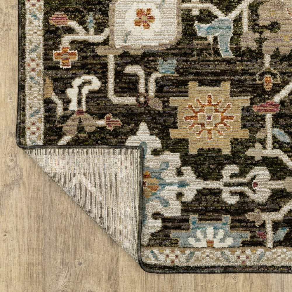Oriental Weavers Andorra 2396B Brown Bohemian Oriental Nylon Indoor Area Rectangle Rug (SAK13689)
