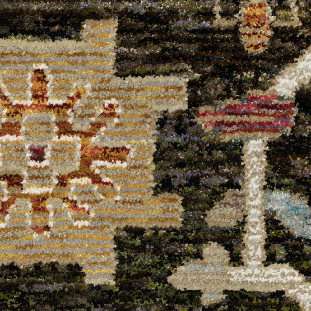 Oriental Weavers Andorra 2396B Brown Bohemian Oriental Nylon Indoor Area Rectangle Rug (SAK13689)