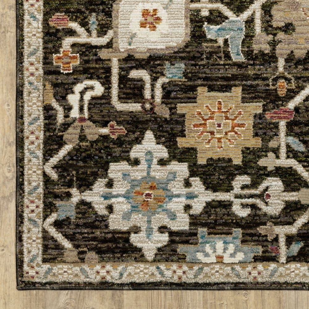 Oriental Weavers Andorra 2396B Brown Bohemian Oriental Nylon Indoor Area Rectangle Rug (SAK13689)