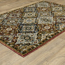 ORIENTAL WEAVERS Andorra 2408A Red Traditional Panel Nylon Indoor Area Rectangle Rug (SAK98322)