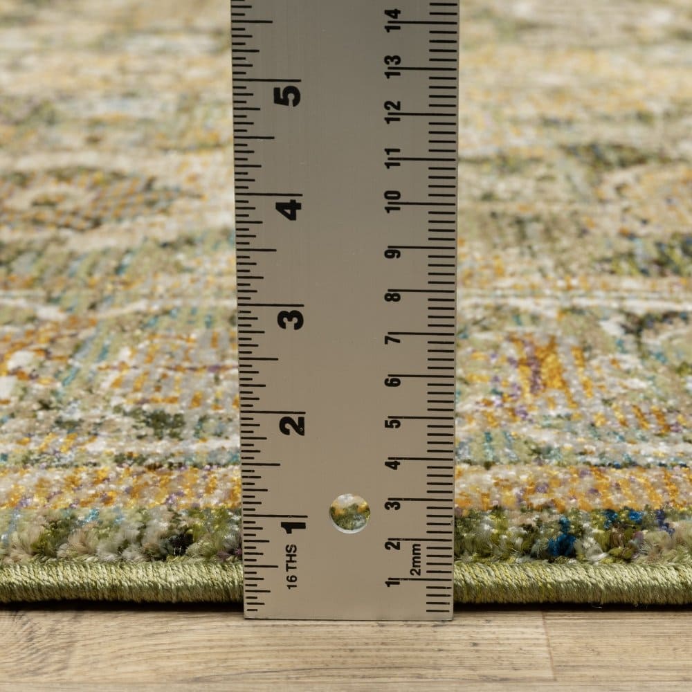 Oriental Weavers Andorra 2417B Green Traditional Oriental Nylon Indoor Area Rectangle Rug (SAK52106)