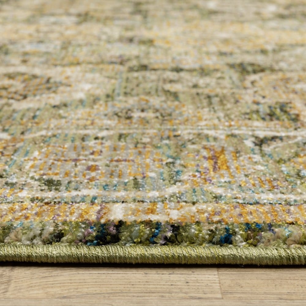 Oriental Weavers Andorra 2417B Green Traditional Oriental Nylon Indoor Area Rectangle Rug (SAK52106)