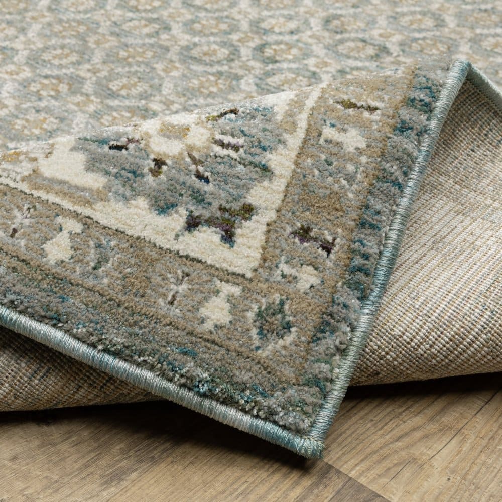 Oriental Weavers Andorra 2429A Blue Traditional Oriental Nylon Indoor Area Rectangle Rug (SAK32569)