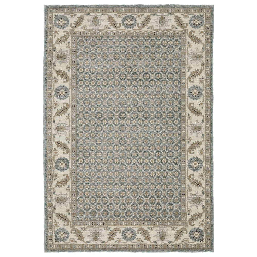 Oriental Weavers Andorra 2429A Blue Traditional Oriental Nylon Indoor Area Rectangle Rug (SAK32569)