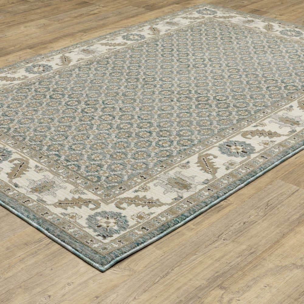 Oriental Weavers Andorra 2429A Blue Traditional Oriental Nylon Indoor Area Rectangle Rug (SAK32569)