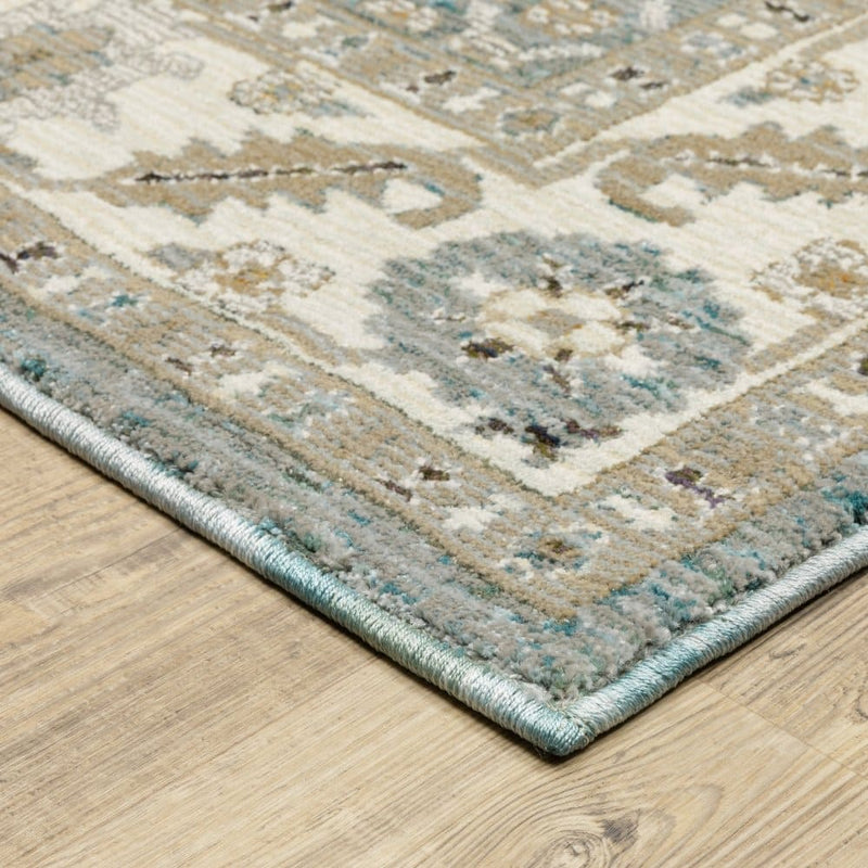 ORIENTAL WEAVERS Andorra 2429A Blue Traditional Oriental Nylon Indoor Area Rectangle Rug (SAK32569)