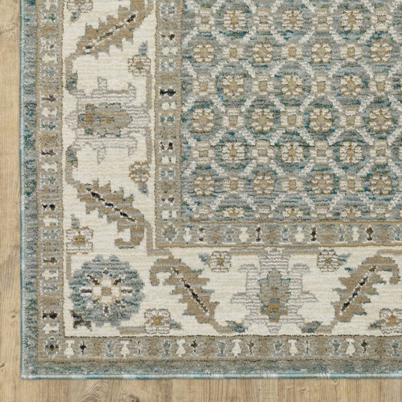 ORIENTAL WEAVERS Andorra 2429A Blue Traditional Oriental Nylon Indoor Area Rectangle Rug (SAK32569)