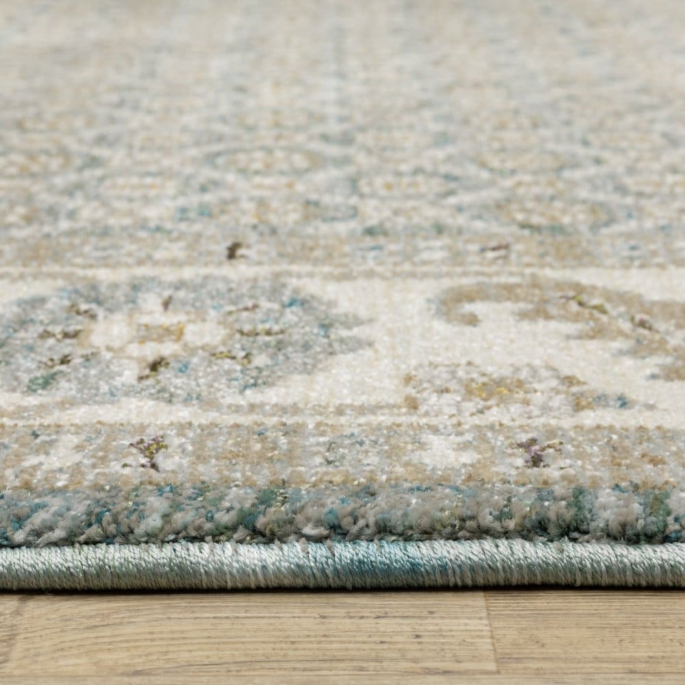 Oriental Weavers Andorra 2429A Blue Traditional Oriental Nylon Indoor Area Rectangle Rug (SAK32569)