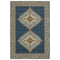 ORIENTAL WEAVERS Andorra 2430A Blue Traditional Medallion Nylon Indoor Area Rectangle Rug (SAK98765)