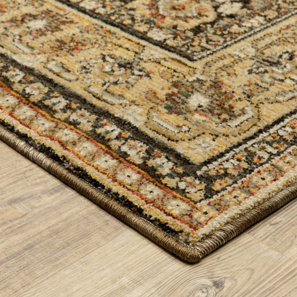Oriental Weavers Andorra 2431A Brown Traditional Oriental Nylon Indoor Area Rectangle Rug (SAK54276)
