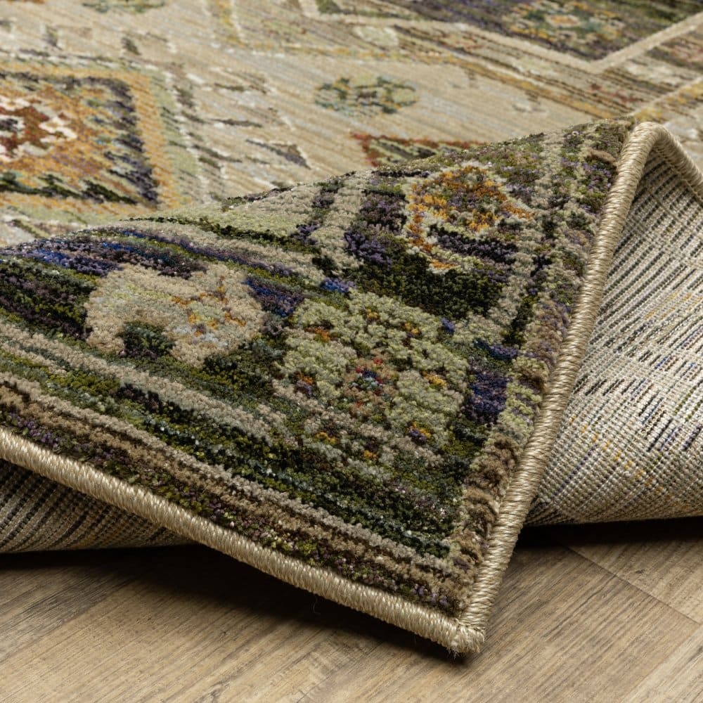 Oriental Weavers Andorra 2442D Grey Bohemian Tribal Nylon Indoor Area Rectangle Rug (SAK17045)