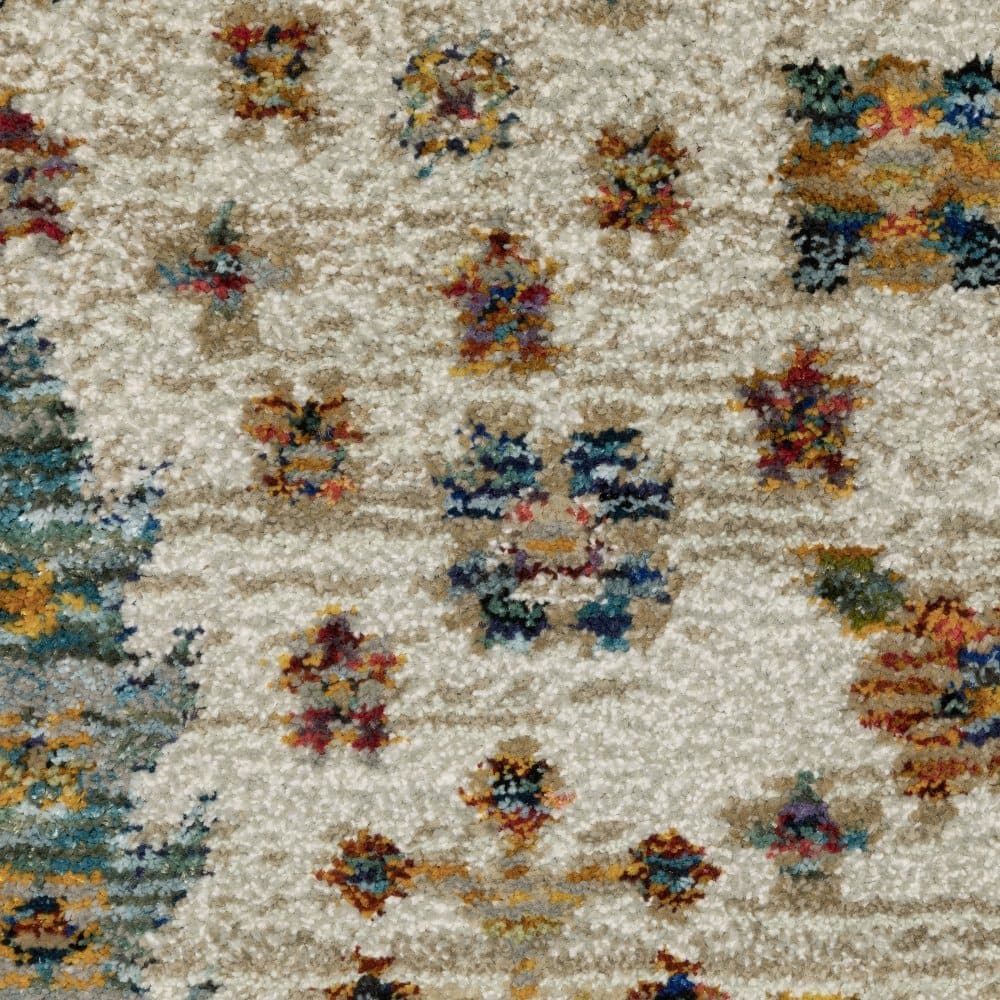 Oriental Weavers Andorra 2449B Ivory Traditional Oriental Nylon Indoor Area Rectangle Rug (SAK56102)